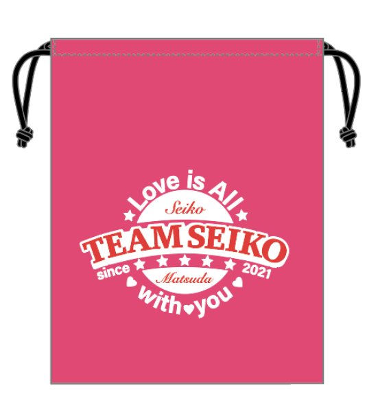 画像1: TEAM SEIKO 2024 ナイロン巾着PINK (1)