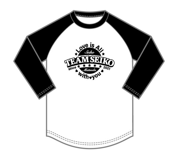 画像1: TEAM SEIKO 2024 ラグランTシャツBLACK(七分袖) (1)