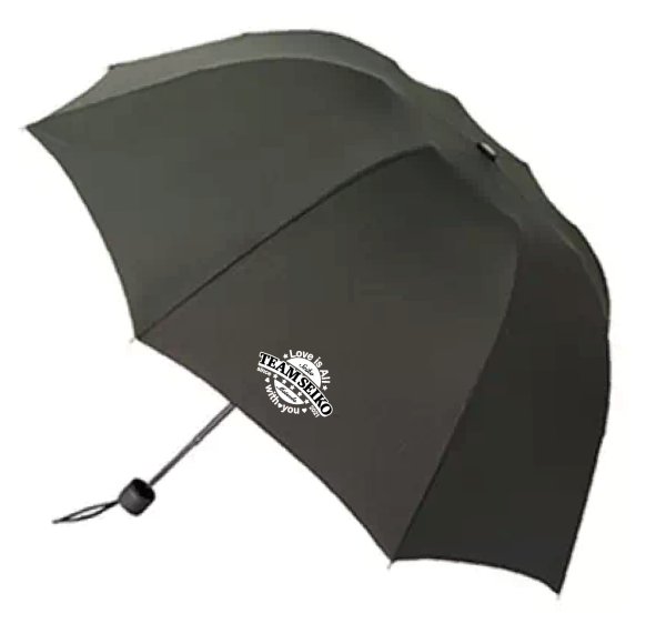 画像1: TEAM SEIKO 2024 ロゴ折りたたみ傘 BLACK(晴雨兼用) (1)