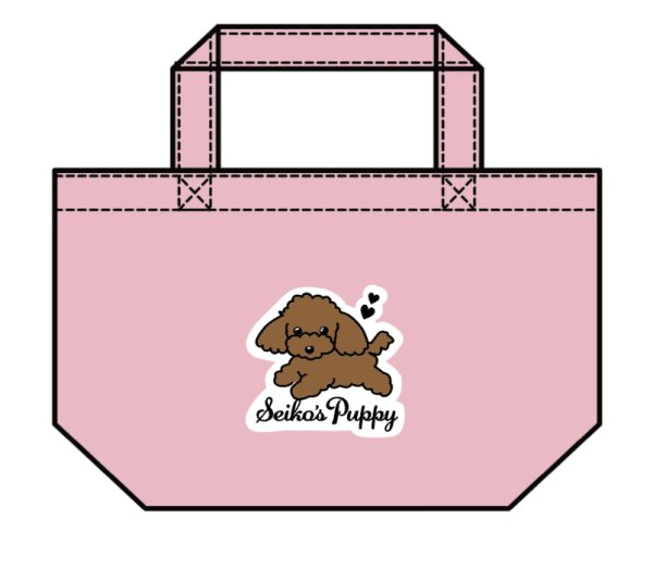 画像1: Seiko's Puppy ミニトートバッグ L.PINK (1)
