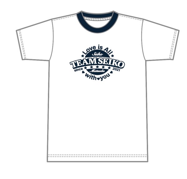 画像1: TEAM SEIKO 2024 バイカラーTシャツ NAVY (1)
