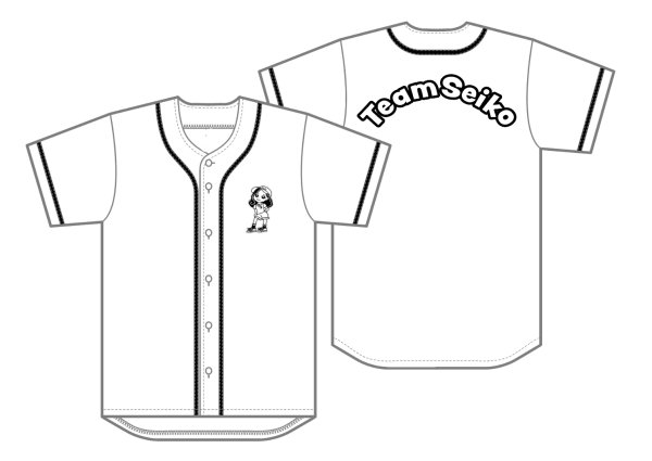 画像1: ベースボールシャツ WHITE (1)