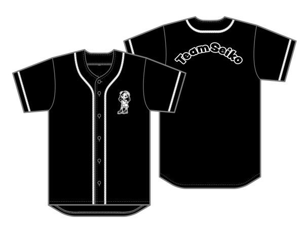 画像1: ベースボールシャツ BLACK (1)