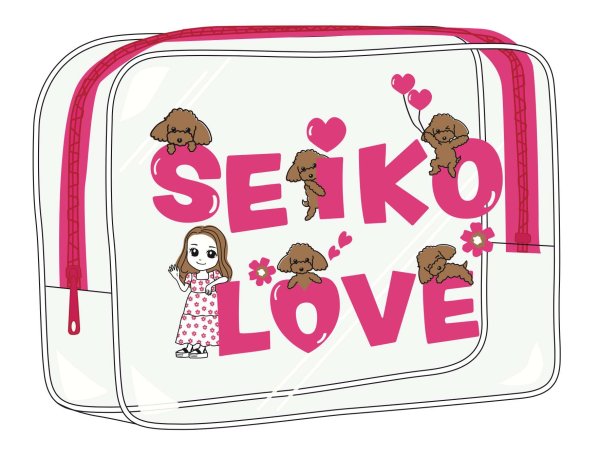画像1: LOVE クリアポーチ (1)