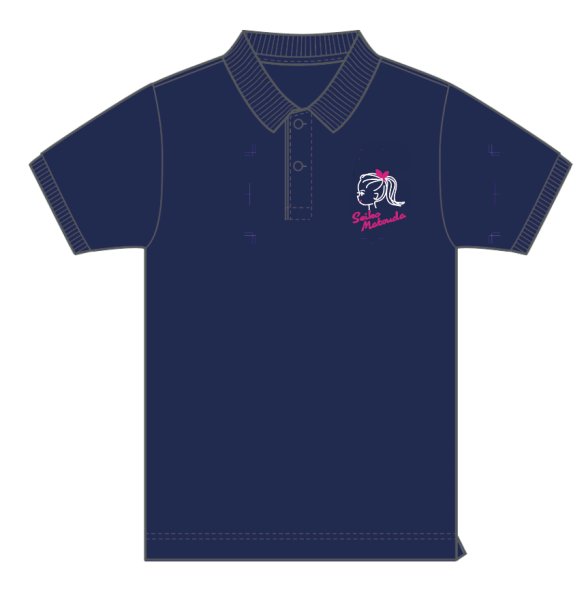 画像1: ポニーテールガールポロシャツ NAVY (1)