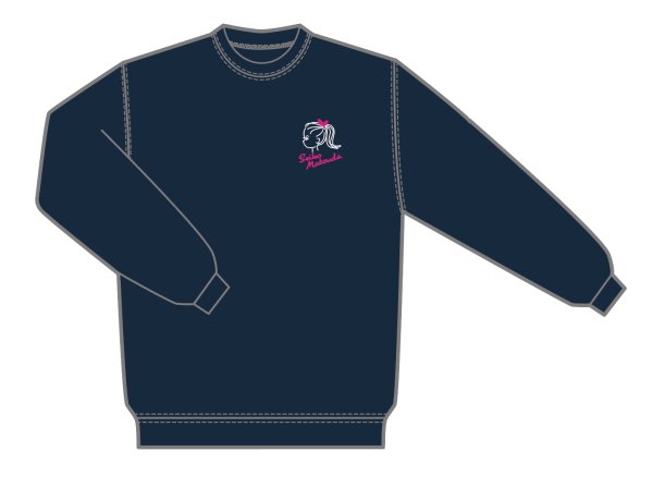 画像1: ポニーテールガールトレーナー NAVY (1)
