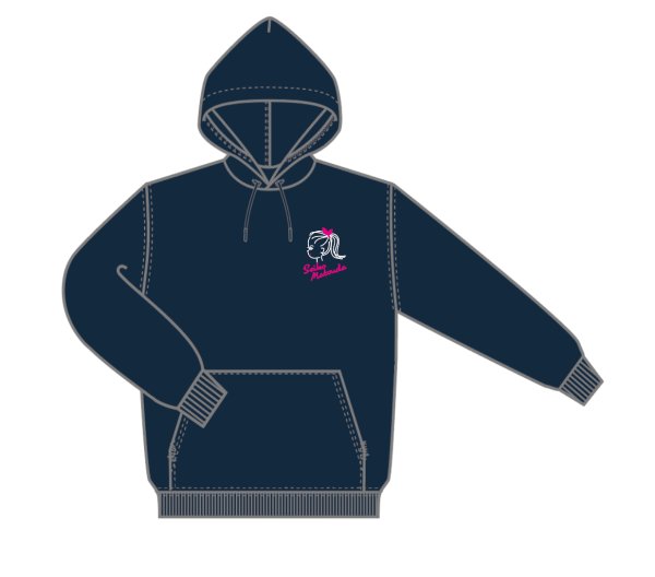 画像1: ポニテールガールパーカー NAVY (1)