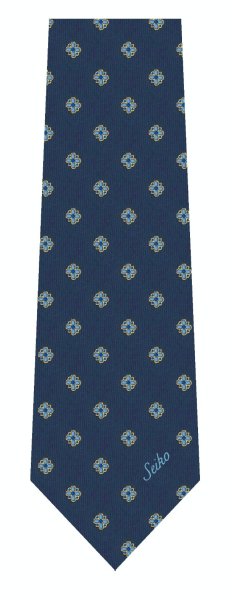 画像1: 2025 ネクタイ (ネイビー小花柄) (1)