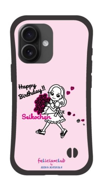 画像2: Seiko chan Birthdayイラストグリップケース PINK [iPhone専用] (2)