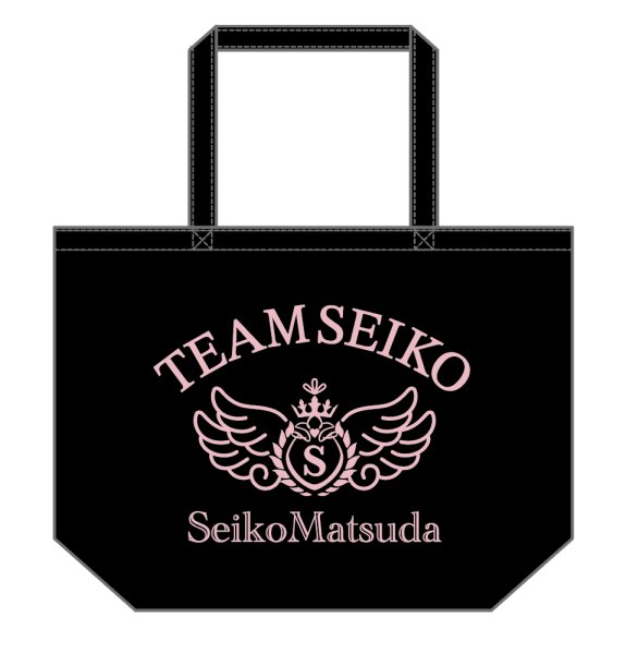 画像1: TEAM SEIKO ビッグトートバッグ BLACK×L.PINK (1)