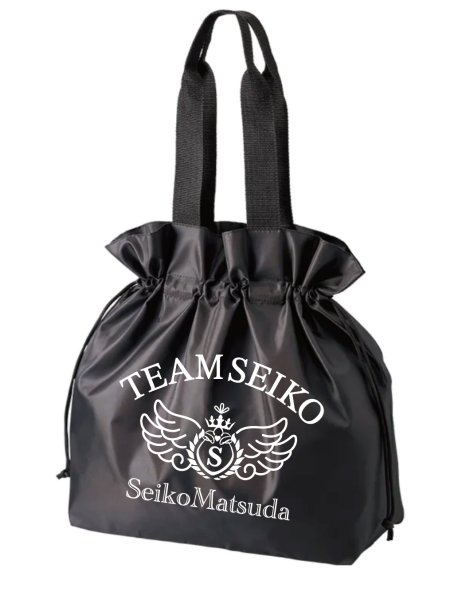 画像1: TEAM SEIKO 巾着トートバッグ BLACK×WHITE (1)