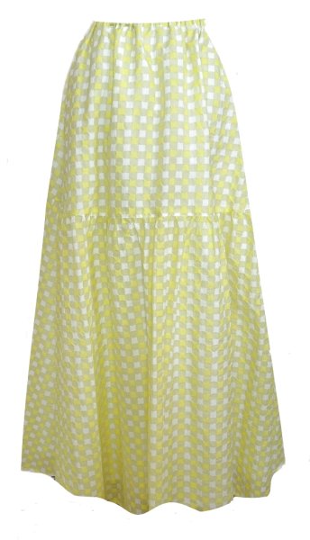 画像2: ワッフルギャザースカート YELLOW (2)