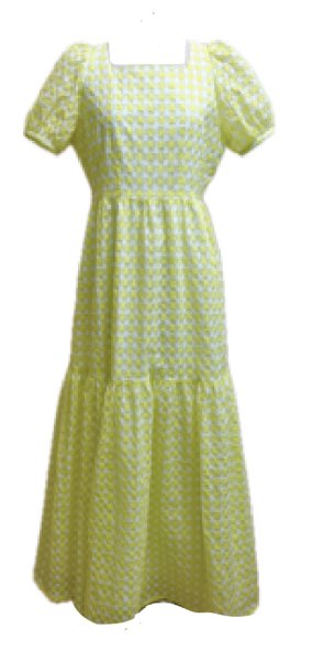 画像1: 2026 F.M ワッフルワンピース YELLOW (1)