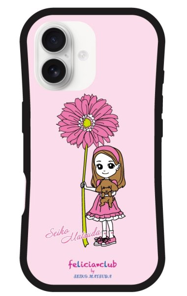 画像1: ガーベラグリップケース PINK [iPhone専用] (1)