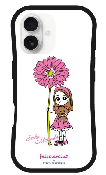 画像1: ガーベラグリップケース WHITE [iPhone専用] (1)