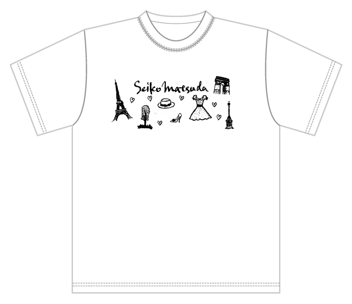 Parisイラストtシャツ White Black 松田聖子 Felicia Club By Seiko Matsuda Online Happy Shop オンラインストア Parisイラストtシャツ White Black 松田聖子 Felicia Club By Seiko Matsuda Online Happy Shop オンラインストア